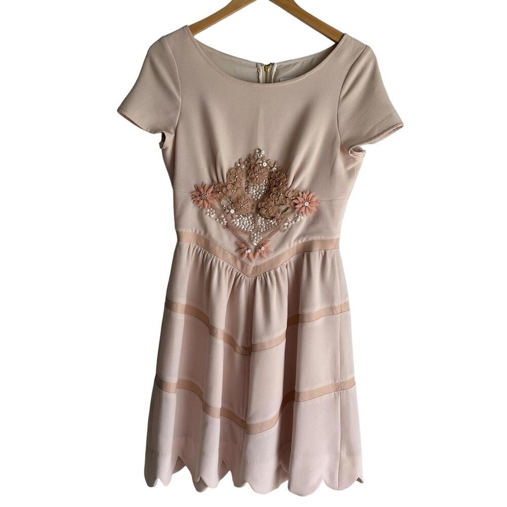 BADGLEY MISCHKA Mark & James Leather and‎ Crepe Ladies Dress, 4